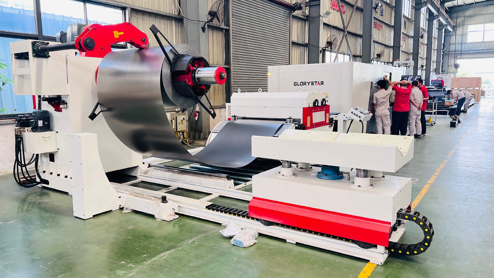 家電行業3.2m厚激光切割送料線